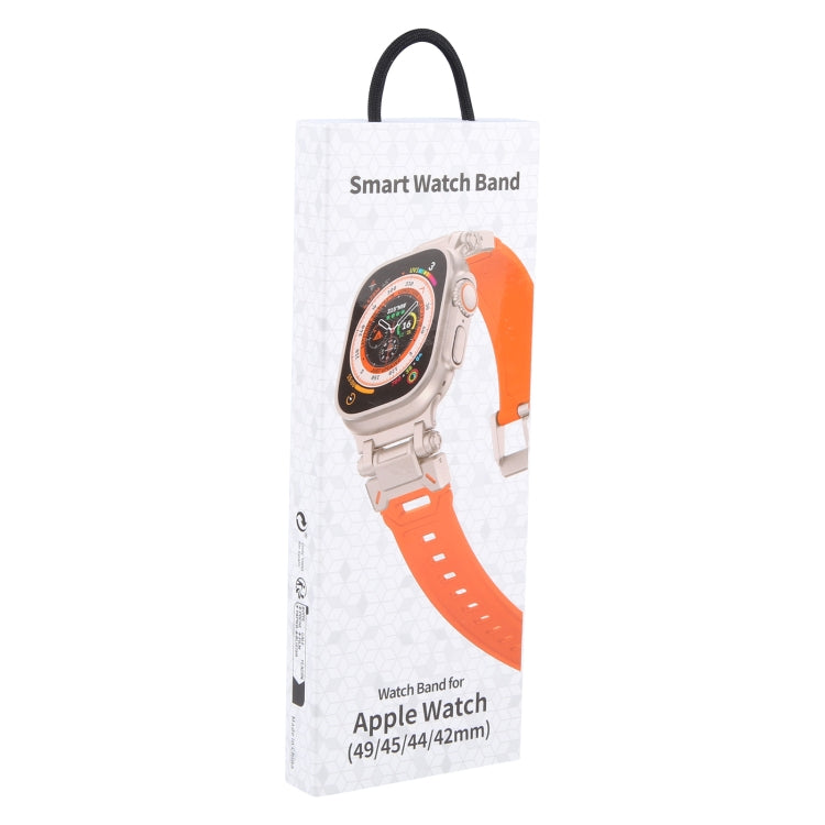 For Apple Watch 42mm Explorer TPU Watch Band(Titanium Green)