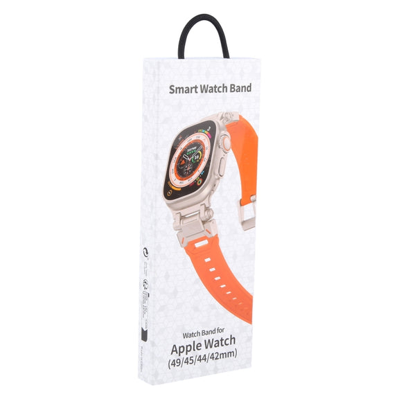 For Apple Watch 42mm Explorer TPU Watch Band(Titanium Green)