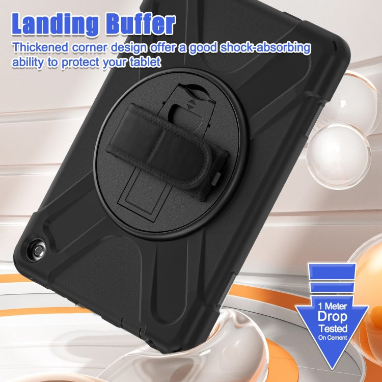 For Amazon Kindle Fire HD10 2023 Silicone Hybrid PC Full Body Tablet Case(Black)