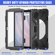For Amazon Kindle Fire HD10 2023 Silicone Hybrid PC Full Body Tablet Case(Black)