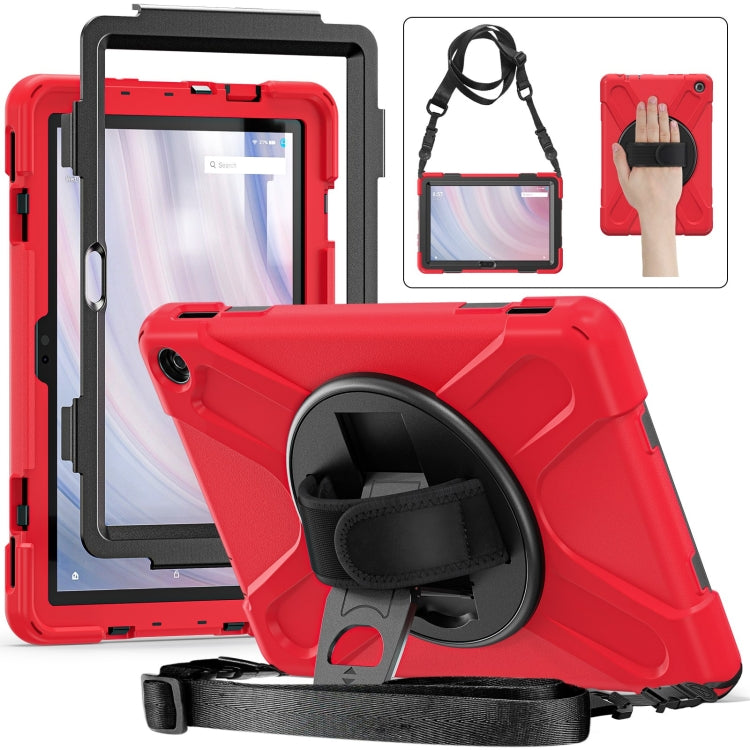 For Amazon Kindle Fire HD10 2023 Silicone Hybrid PC Full Body Tablet Case(Red)