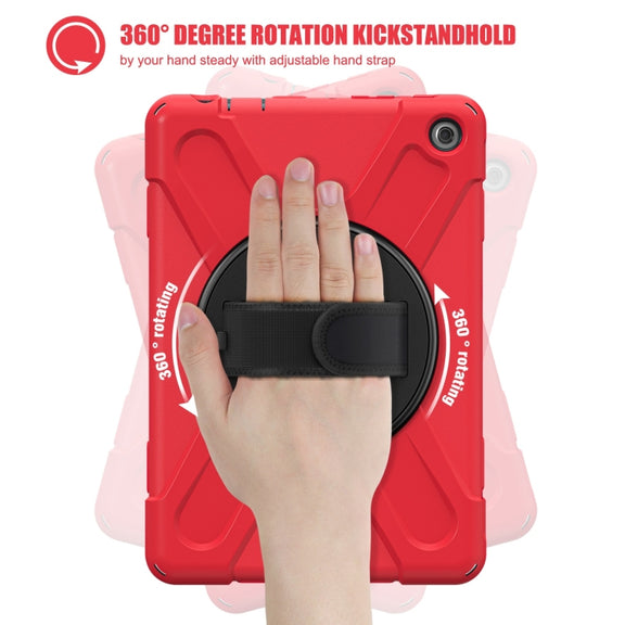 For Amazon Kindle Fire HD10 2023 Silicone Hybrid PC Full Body Tablet Case(Red)
