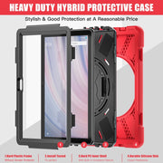 For Amazon Kindle Fire HD10 2023 Silicone Hybrid PC Full Body Tablet Case(Red)