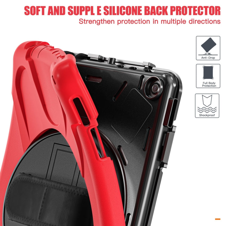 For Amazon Kindle Fire HD10 2023 Silicone Hybrid PC Full Body Tablet Case(Red)