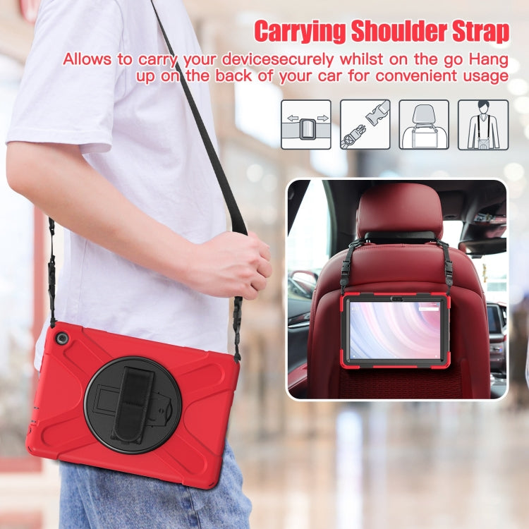 For Amazon Kindle Fire HD10 2023 Silicone Hybrid PC Full Body Tablet Case(Red)