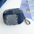 For AirPods Pro 2 Stitching Denim Cloth Bluetooth Earphone Protective Case(Dark Color Lightning) - For AirPods Pro 2 by PMC Jewellery | Online Shopping South Africa | PMC Jewellery | Buy Now Pay Later Mobicred