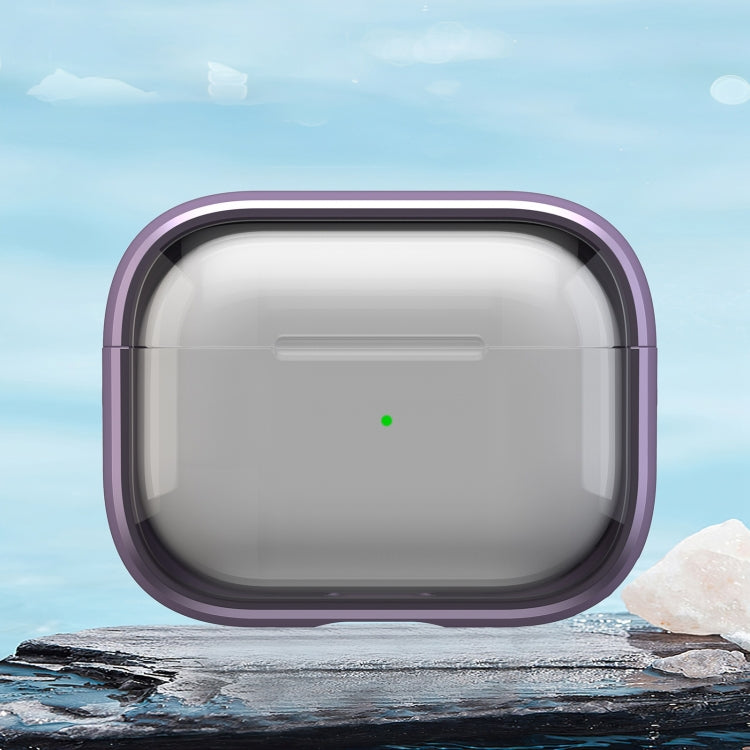 For AirPods Pro 1 TPU Hybrid PC Case with Holder(Purple)