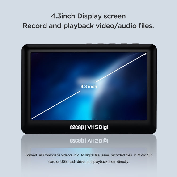 Ezcap 180 VHSDigi 4.3 inch Screen Video Capture Recording Box(Black)