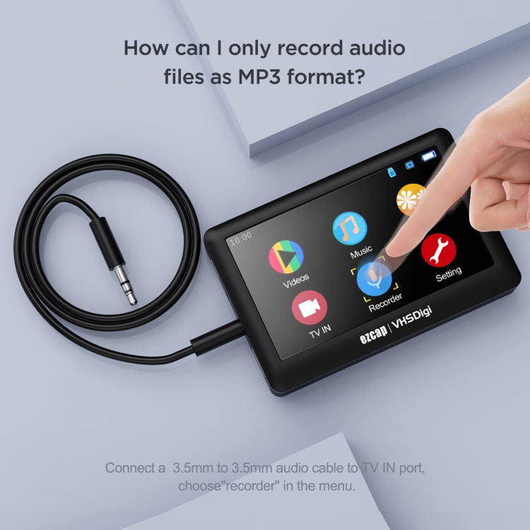Ezcap 180 VHSDigi 4.3 inch Screen Video Capture Recording Box(Black)