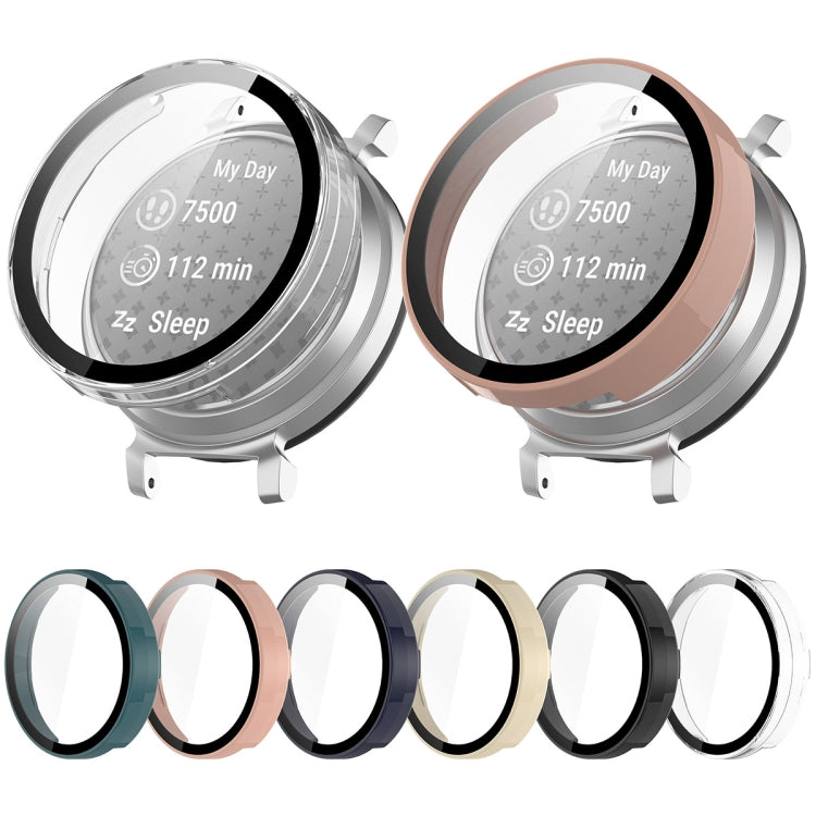 For Garmin Lily 2 PC + Tempered Film Integrated Watch Protective Case(Pine Green)
