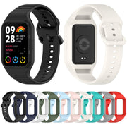 For Xiaomi Mi Band 8 Pro Solid Color Integrated TPU Watch Band(Dark Green)