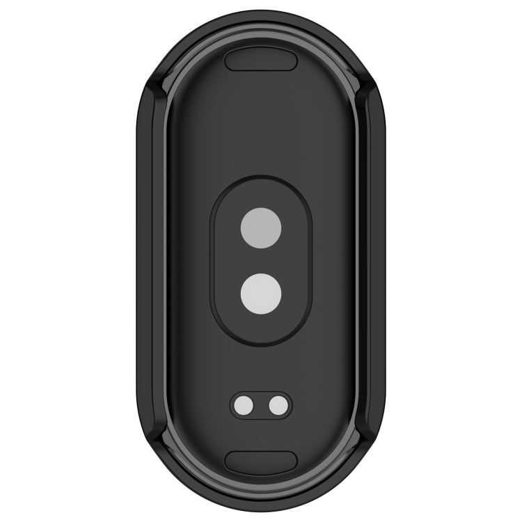 For Xiaomi Mi Band 8 Diamond Half Pack Hollow PC Watch Protective Case(Black)