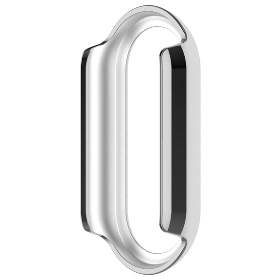 For Xiaomi Mi Band 8 / 9 Ceramic / 10 Ceramic Diamond Half Pack Hollow PC Watch Protective Cover(Silver)