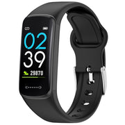 For Mambo Band 6S Solid Color Silver Buckle Silicone Watch Band(Black)
