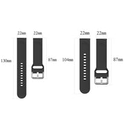 For CMF Watch Pro D395 22mm Solid Color Silver Buckle Silicone Watch Band, Size:L(Grey)
