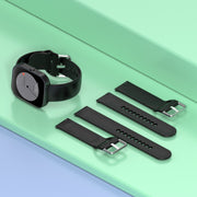 For CMF Watch Pro D395 / Watch Pro 2 22mm Solid Color Silver Buckle Silicone Watch Band, Size:L(Red)