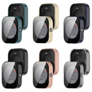 For CMF Watch Pro D395 PC + Tempered Film Integrated Watch Protective Case(Ivory White)