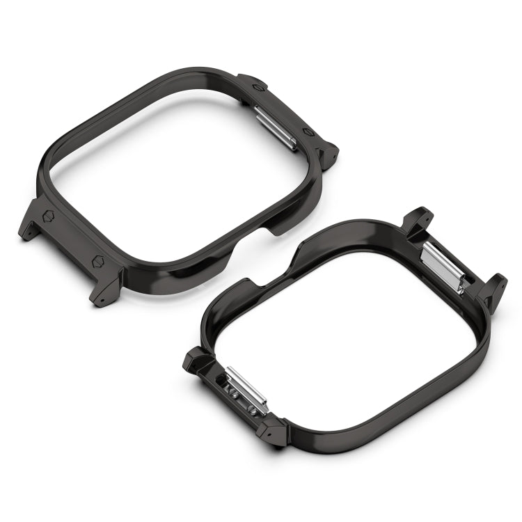 For CMF Watch Pro D395 20mm Metal Frame Watch Protective Case(Black)