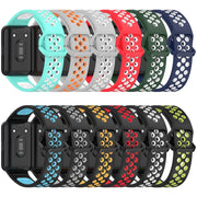 For Samsung Galaxy Fit 3 Two Color Breathable Silicone Watch Band(Grey Orange)