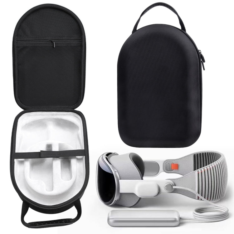 For Apple Vision Pro EVA Cloth Velvet Handle Water-resistant Host Storage Bag(Black)