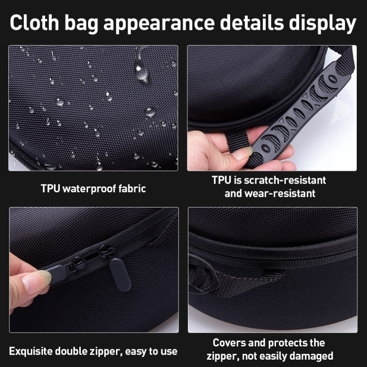 For Apple Vision Pro EVA Cloth Velvet Handle Water-resistant Host Storage Bag(Black)