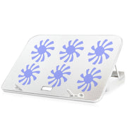 ICE COOREL Notebook Computer Base Speed Control Silent Six-fan Cooling Holder Cooling Rack, Style: Premium Edition(Lvory)