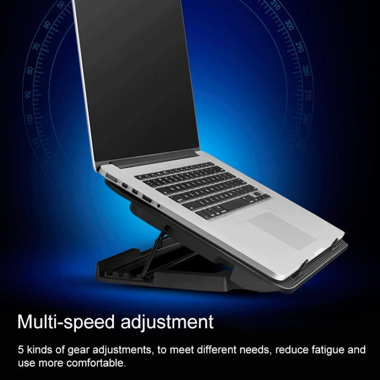 ICE COOREL Notebook Computer Base Speed Control Silent Six-fan Cooling Holder Cooling Rack, Style: Premium Edition(Charm Powder)
