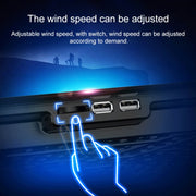 ICE COOREL Notebook Computer Base Speed Control Silent Six-fan Cooling Holder Cooling Rack, Style: Premium Edition(Charm Powder)