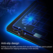 ICE COOREL Notebook Computer Base Speed Control Silent Six-fan Cooling Holder Cooling Rack, Style: Premium Edition(Charm Powder)
