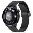 18mm Groove Folding Black Buckle Silicone Watch Band(Black) - 18mm Bands by PMC TechLife | Online Shopping South Africa | PMC TechLife | Buy Now Pay Later Mobicred