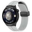 18mm Groove Folding Black Buckle Silicone Watch Band(Light Grey) - 18mm Bands by PMC TechLife | Online Shopping South Africa | PMC TechLife | Buy Now Pay Later Mobicred