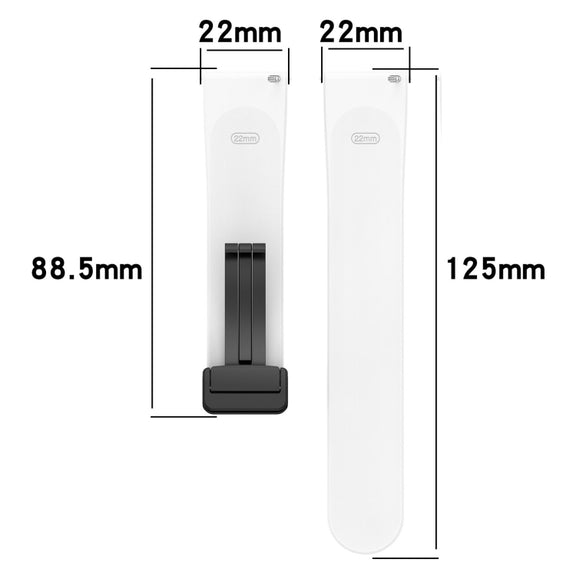 18mm Groove Folding Black Buckle Silicone Watch Band(Blue)