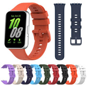 For Samsung Galaxy Fit 3 Solid Color Buckle Silicone Watch Band(Dark Blue)
