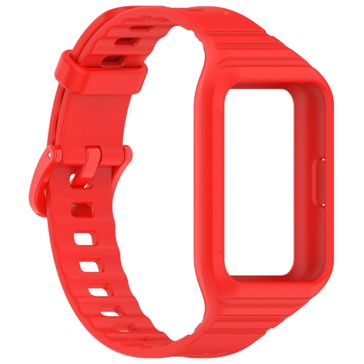For Samsung Galaxy Fit 3 Solid Color Integrated TPU Watch Band(Red)
