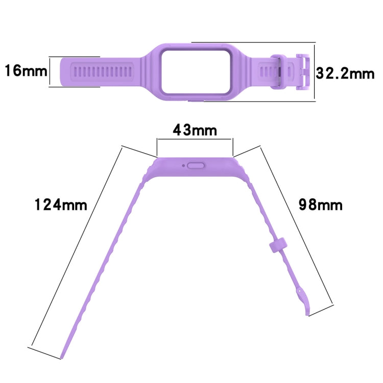 For Samsung Galaxy Fit 3 Solid Color Integrated TPU Watch Band(Light Pink)