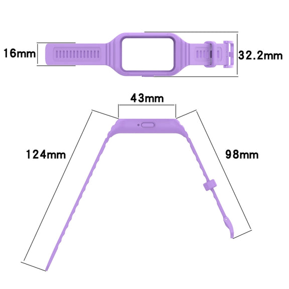 For Samsung Galaxy Fit 3 Solid Color Integrated TPU Watch Band(Light Pink)