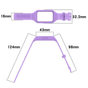 For Samsung Galaxy Fit 3 Solid Color Integrated TPU Watch Band(Purple)