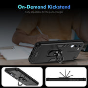 For vivo V29e 5G Shockproof Metal Ring Holder Phone Case(Black)
