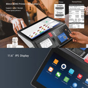 SGT-116 11.6 inch Capacitive Touch POS Terminal Cash Register, 2GB+32GB, RK3568 Quad Core Android 11(US Plug)