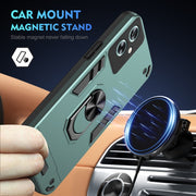 For OPPO A79 5G Shockproof Metal Ring Holder Phone Case(Green)