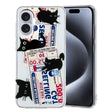 For iPhone 16 Plus Colorful Painting Pattern TPU Phone Case(Black Cat) - iPhone 16 Plus Cases by PMC TechLife | Online Shopping South Africa | PMC TechLife | Buy Now Pay Later Mobicred
