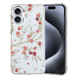 For iPhone 16 Plus Colorful Painting Pattern TPU Phone Case(Red Flowers) - iPhone 16 Plus Cases by PMC TechLife | Online Shopping South Africa | PMC TechLife | Buy Now Pay Later Mobicred