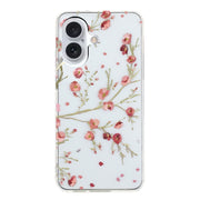For iPhone 16 Plus Colorful Painting Pattern TPU Phone Case(Red Flowers)