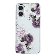 For iPhone 16 Colorful Painting Pattern TPU Phone Case(Peony)