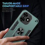 For Tecno Spark Go 2024 Shockproof Metal Ring Holder Phone Case(Green)