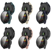 For Garmin Forerunner 165 / 165 Music PC + Tempered Film Integrated Watch Protective Case(Ink Blue)