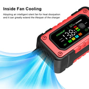 FOXSUR 7A 12V Car / Motorcycle Smart Battery Charger, Plug Type:US Plug(Red)