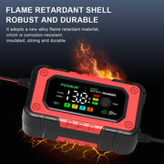 FOXSUR 7A 12V Car / Motorcycle Smart Battery Charger, Plug Type:US Plug(Red)