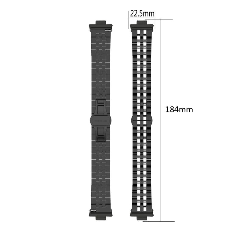 For Xiaomi Mi Band 8 Pro Five-bead Butterfly Buckle Metal Watch Band(Silver)