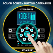 FOXSUR 20A 12V 24V Car / Motorcycle Smart Battery Charger, Plug Type:US Plug(Yellow)